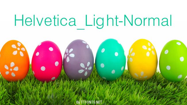 Helvetica_Light-Normal example