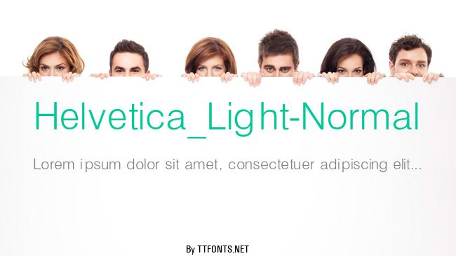 Helvetica_Light-Normal example