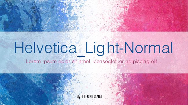 Helvetica_Light-Normal example