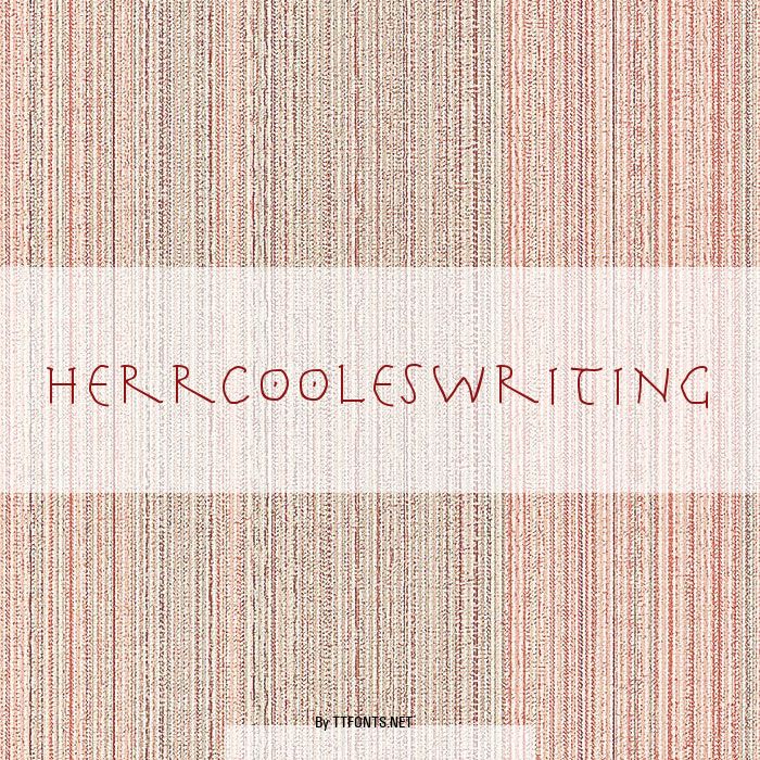 HerrCoolesWriting example