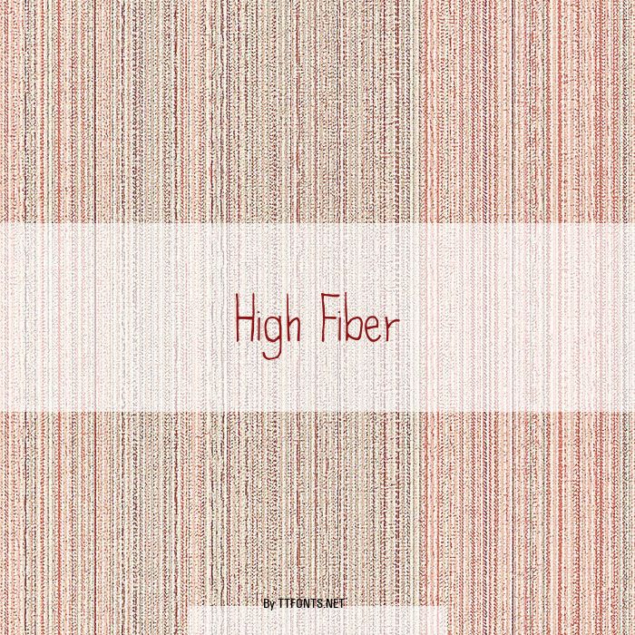 High Fiber example