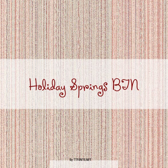 Holiday Springs BTN example