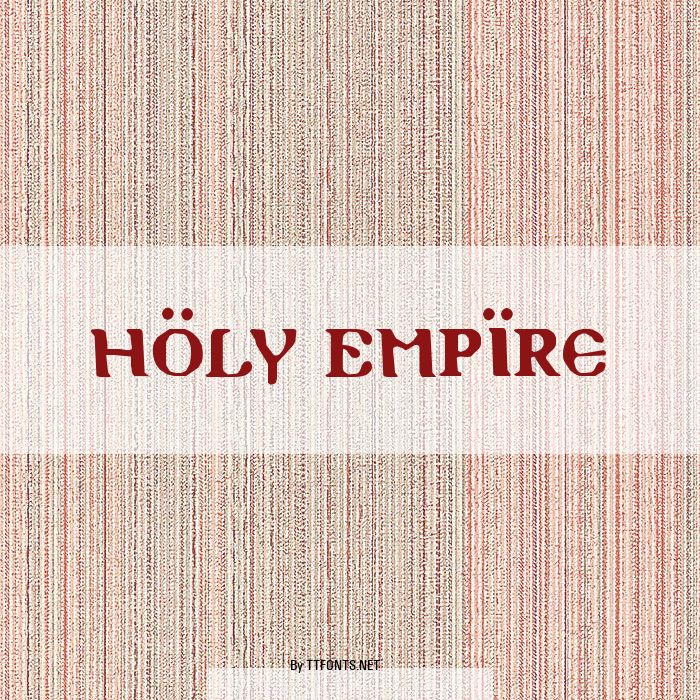 Holy Empire example