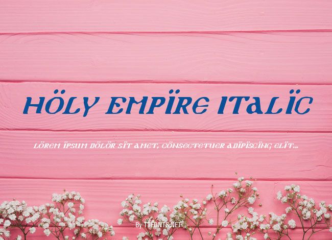 Holy Empire Italic example