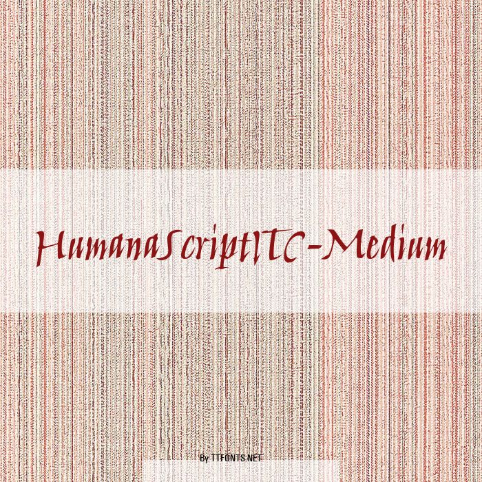 HumanaScriptITC-Medium example