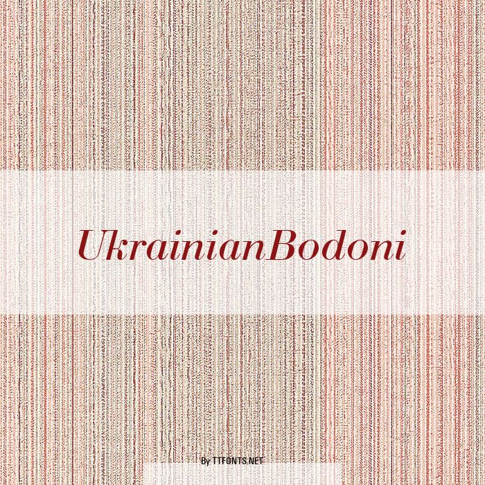 UkrainianBodoni example