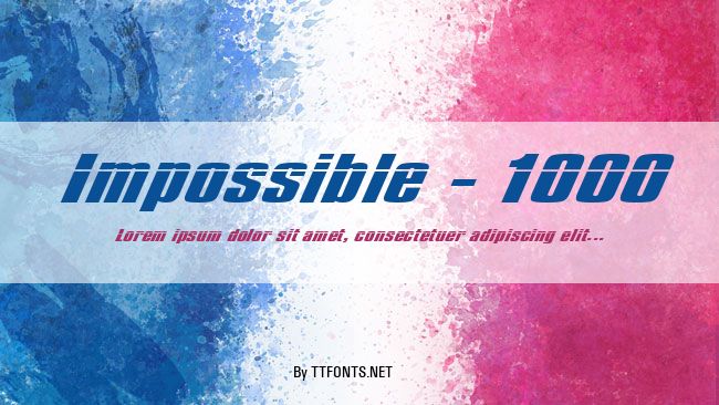 Impossible - 1000 example