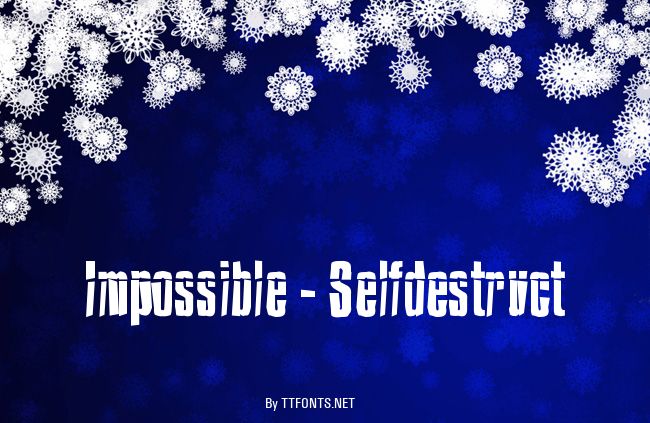 Impossible - Selfdestruct example