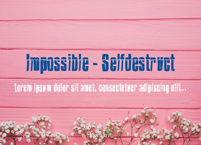 Impossible - Selfdestruct example