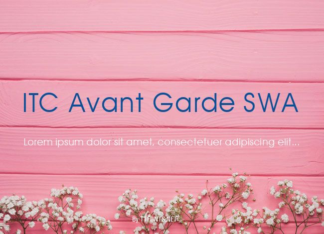 ITC Avant Garde SWA example