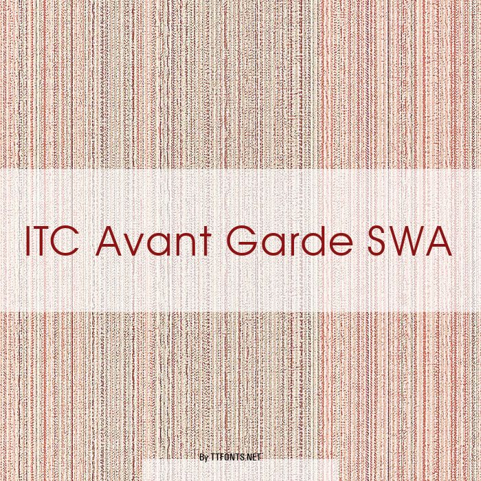ITC Avant Garde SWA example