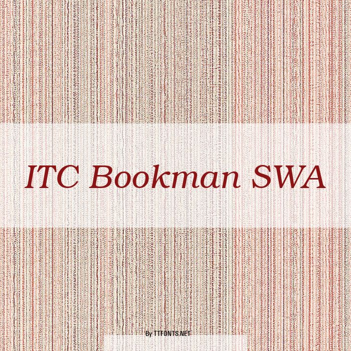 ITC Bookman SWA example