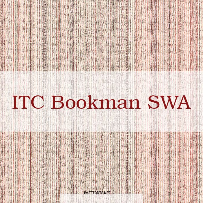 ITC Bookman SWA example