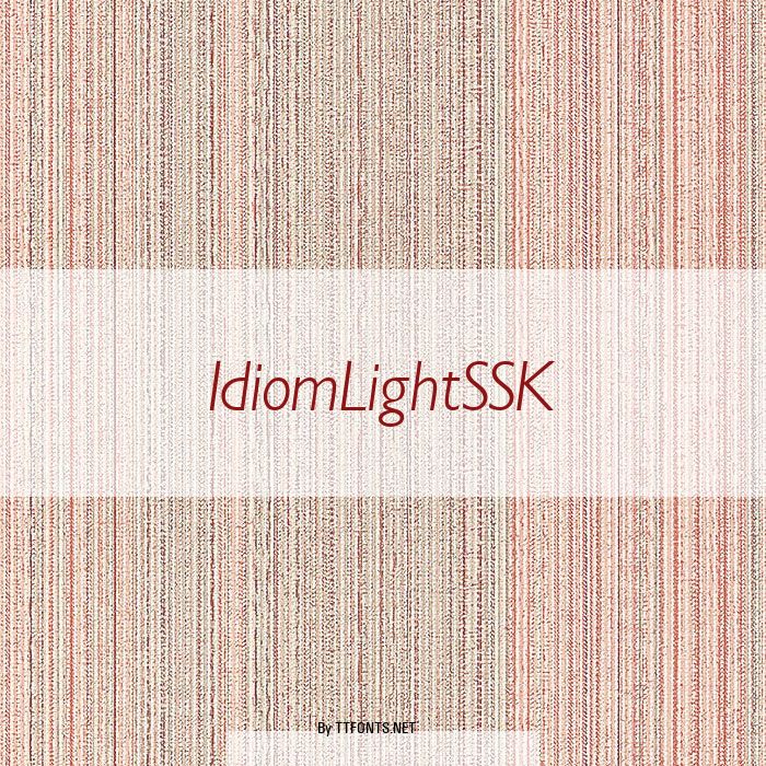IdiomLightSSK example