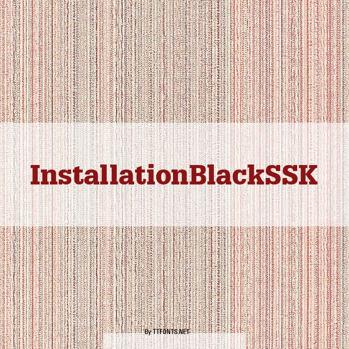 InstallationBlackSSK example