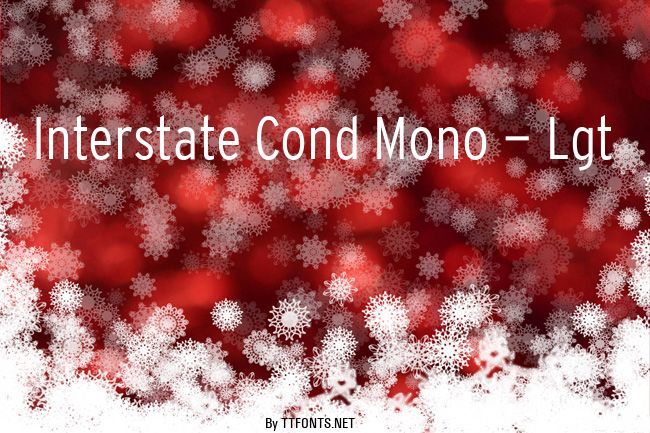 Interstate Cond Mono - Lgt example