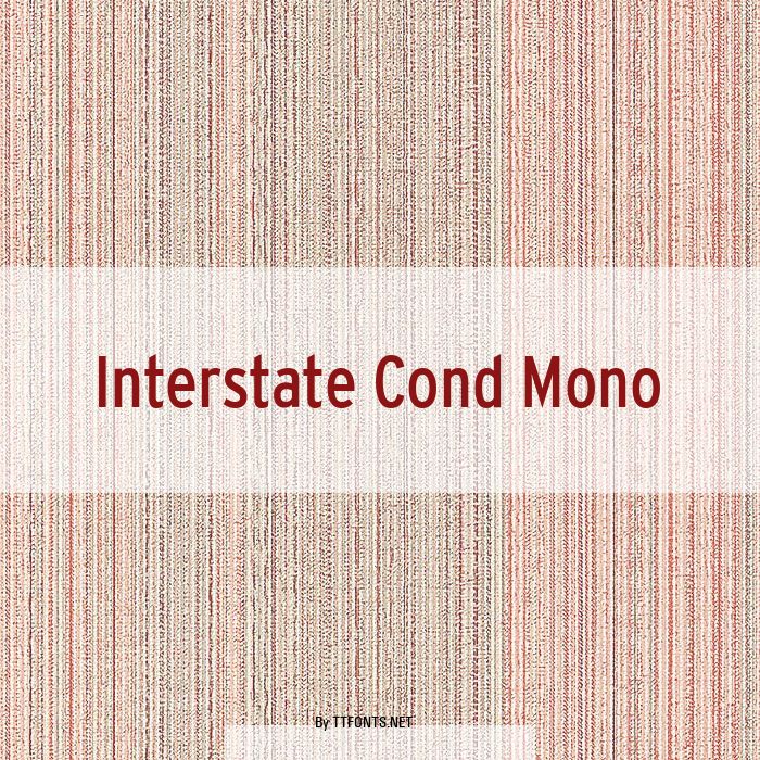 Interstate Cond Mono example