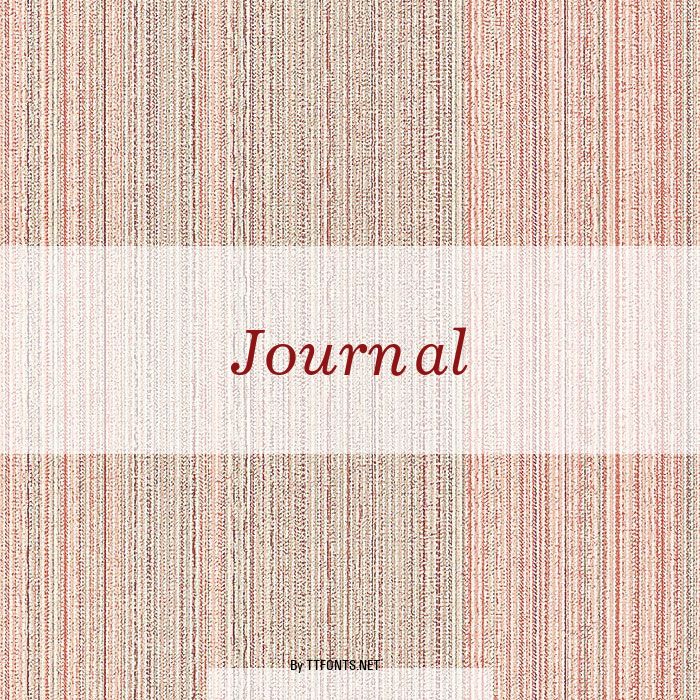Journal example