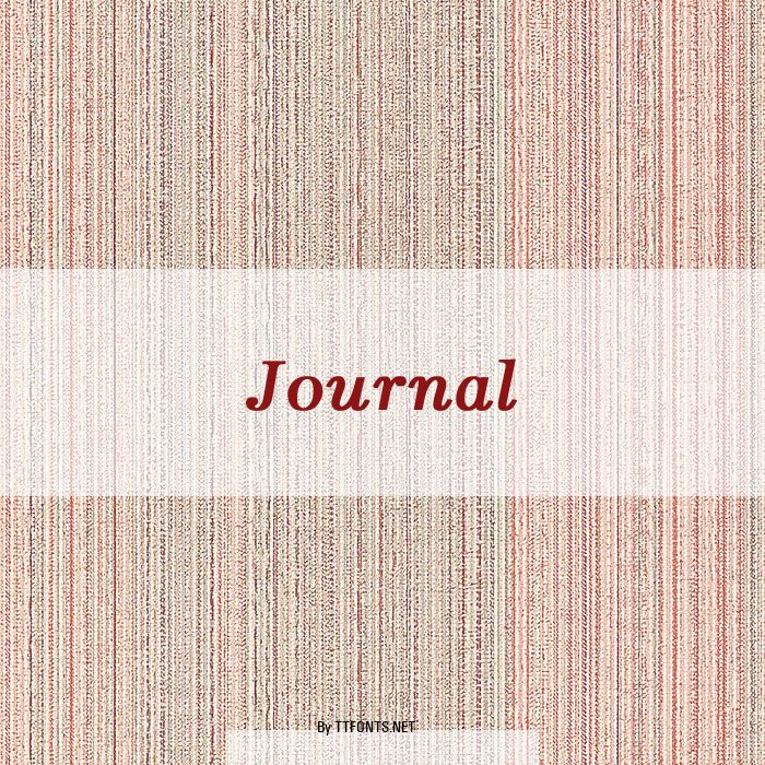 Journal example