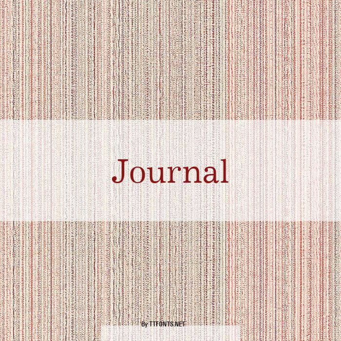 Journal example