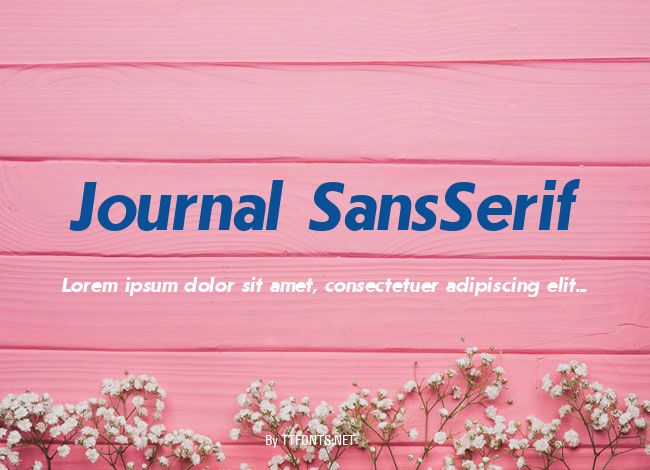 Journal SansSerif example