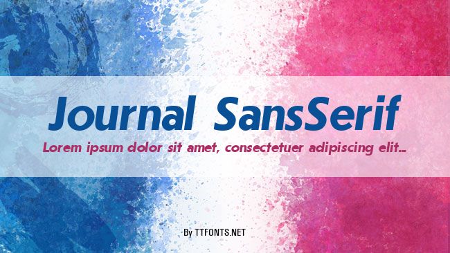 Journal SansSerif example