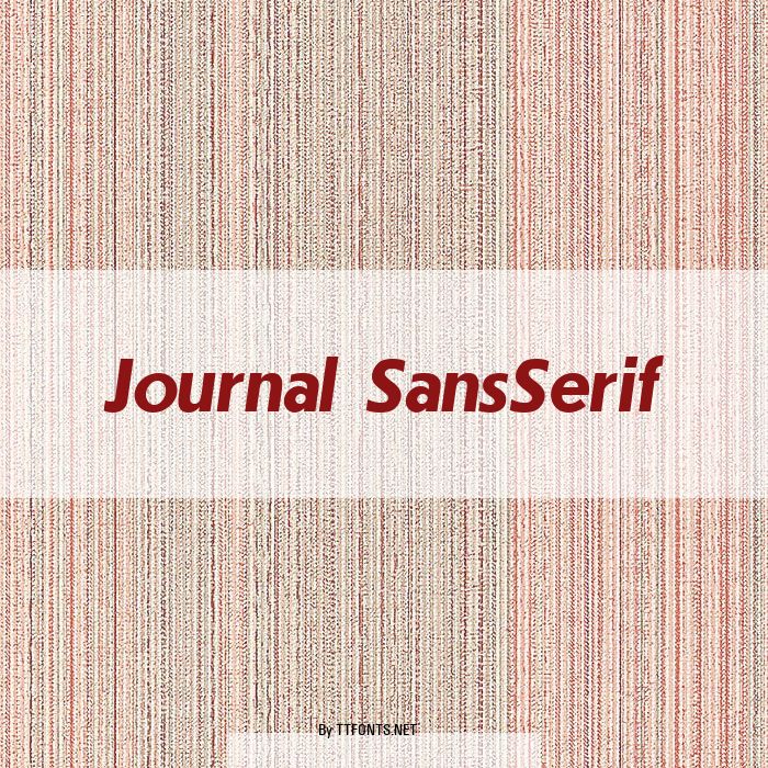 Journal SansSerif example
