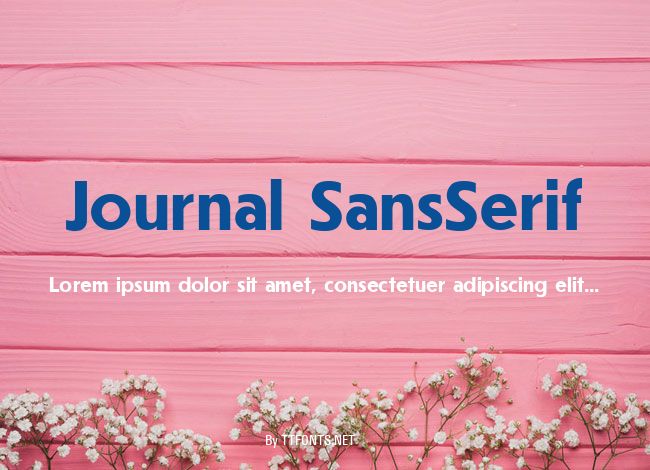 Journal SansSerif example