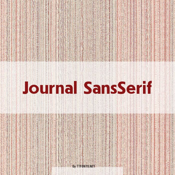 Journal SansSerif example