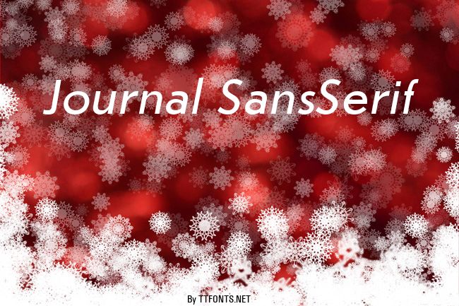 Journal SansSerif example
