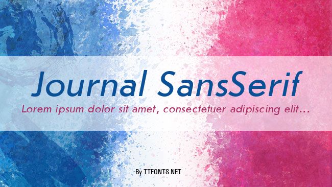 Journal SansSerif example