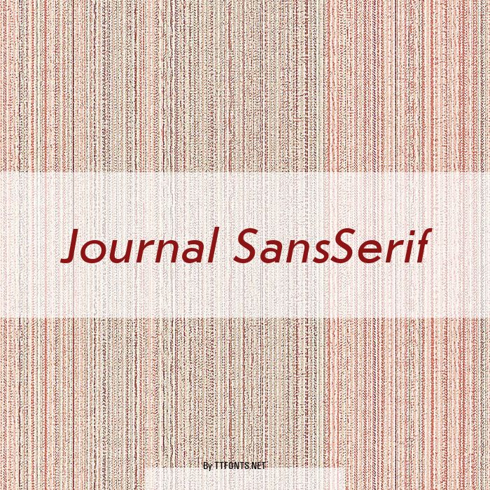 Journal SansSerif example