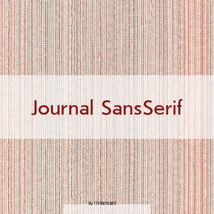 Journal SansSerif example