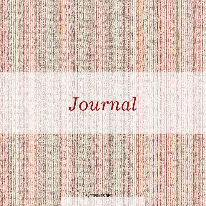 Journal example