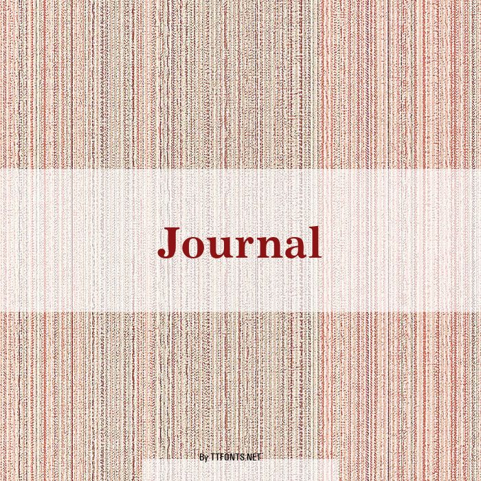 Journal example