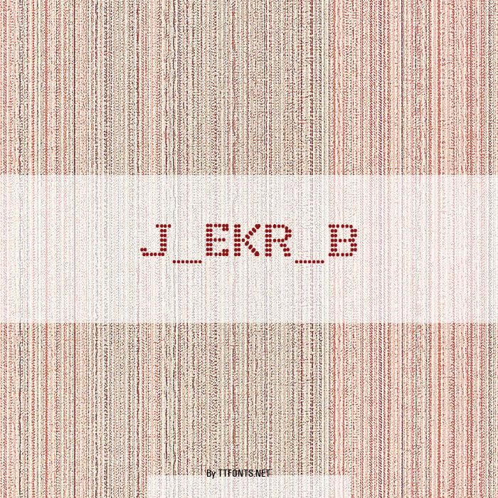 J_EKR_B example