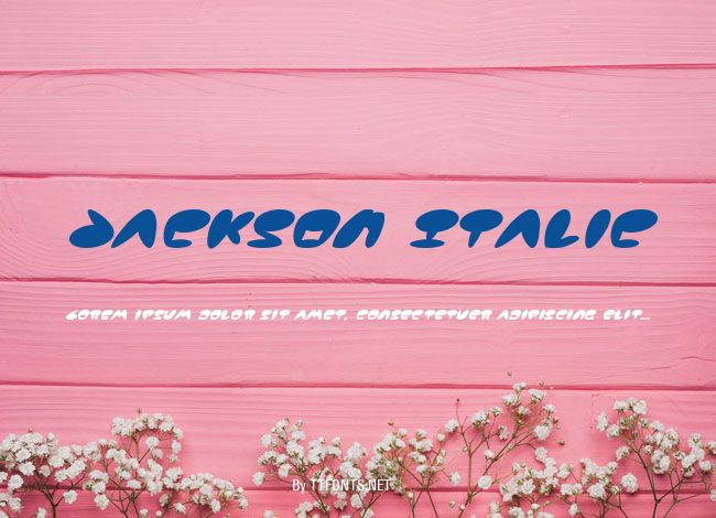 Jackson Italic example
