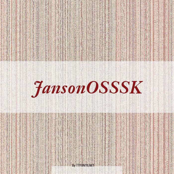 JansonOSSSK example