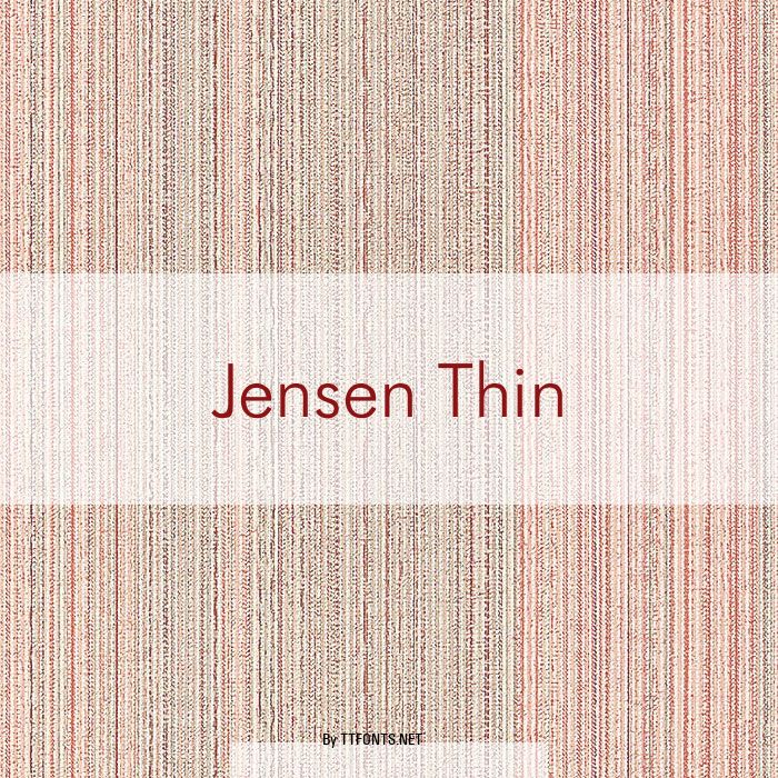 Jensen Thin example
