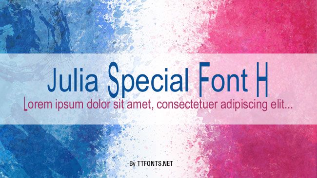 Julia Special Font H example