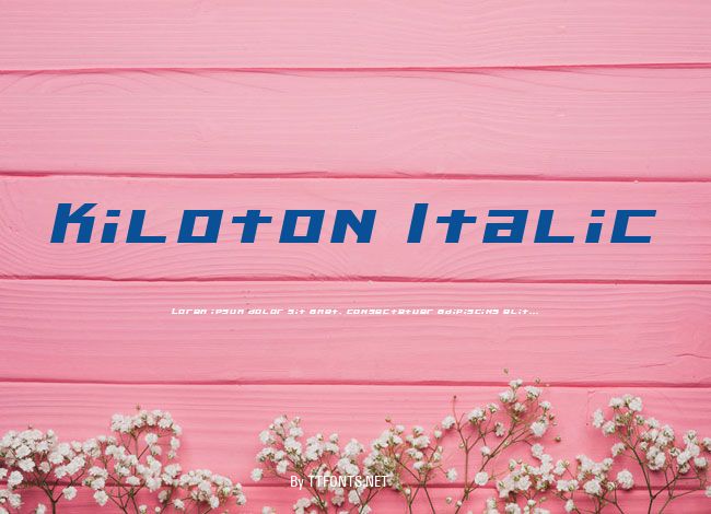 Kiloton Italic example