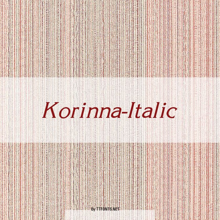 Korinna-Italic example