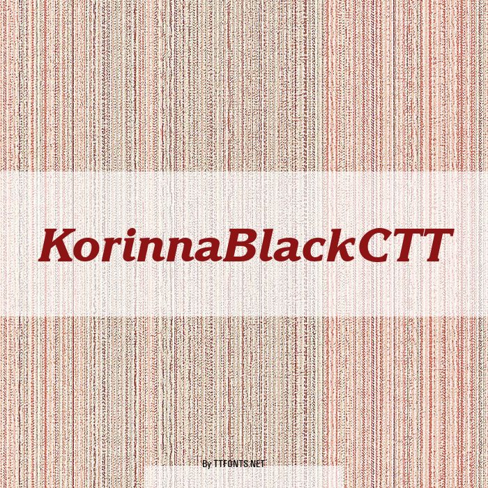 KorinnaBlackCTT example