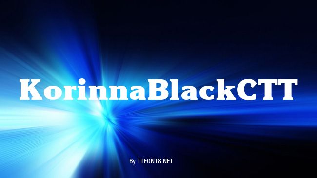 KorinnaBlackCTT example