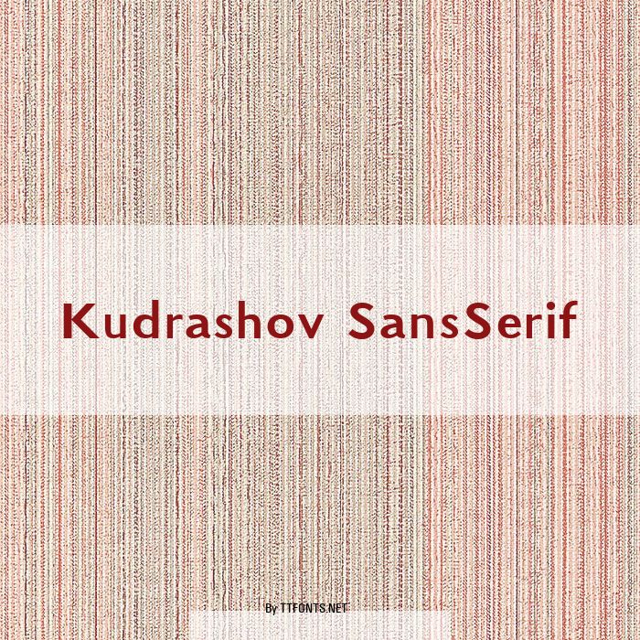 Kudrashov SansSerif example