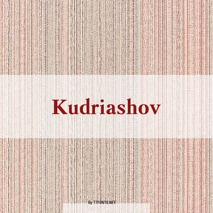 Kudriashov example