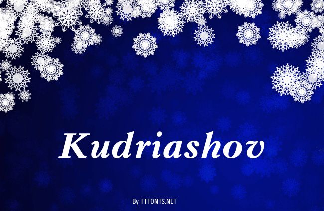 Kudriashov example