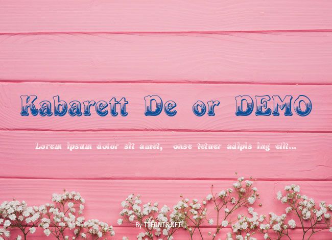 Kabarett Decor DEMO example