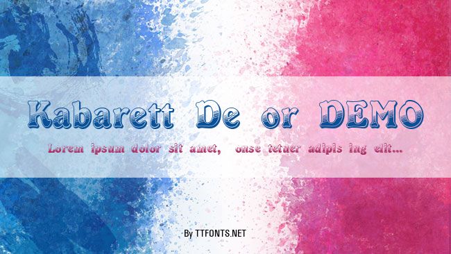 Kabarett Decor DEMO example