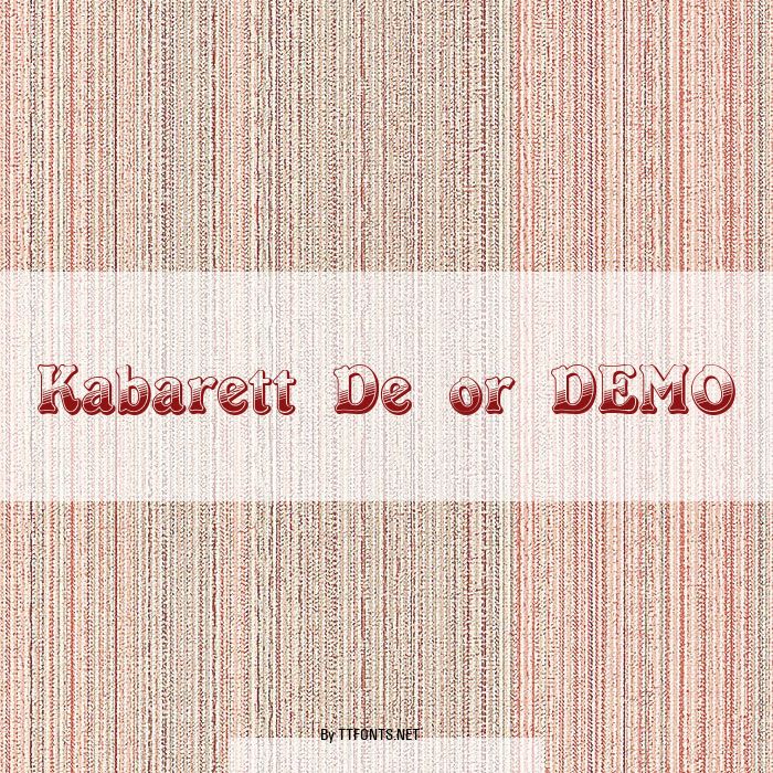 Kabarett Decor DEMO example